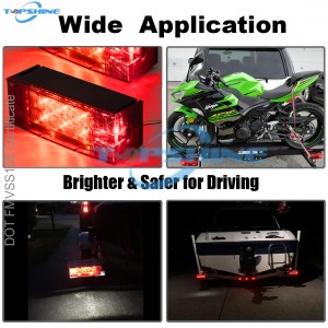 101002W 12V Rectangular Submersible LED Tail Lights cov khoom siv rau Trailer Truck Nkoj