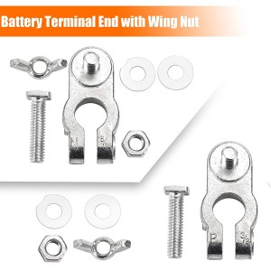 102064 Car Zinc-Alloy Battery Clamps Terminal End Terminal Connectors With Wing Nut