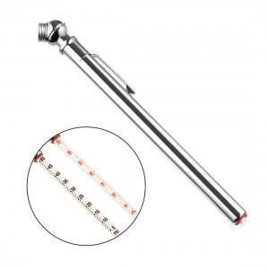102020 Stainless Stem Pencil Tire Pressure Gauge Air Gage With Pocket Clip Tyre Checker
