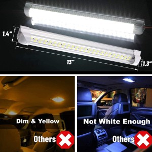 101224 13 Inch 72 LED Interior Light Bar 12V/24V RV Strip Light With ON/Off Switch