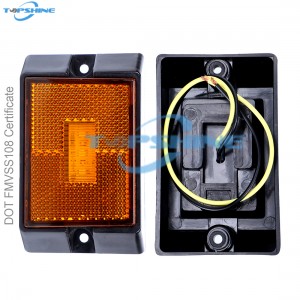 101021 LED Trailer Sisi Marker Lampu Clearance Light Jeung Diwangun-di Reflektor Pikeun Treuk Trailer