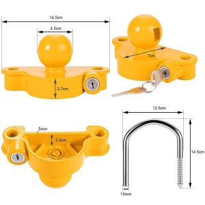 ໂຮງງານຜະລິດ Outlets ຈີນ Cast ເຫຼັກ Trailer Hitch Universal Coupler Lock