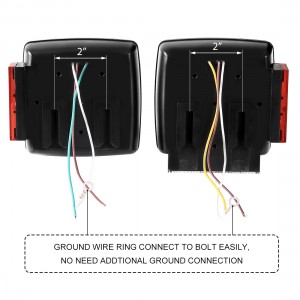 101001 12V Submersible LED Trailer Tail Light Kit for Under 80 Inch