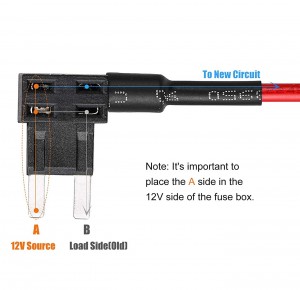 102081 Προσθήκη κυκλώματος 12V Fuse Tap Fuse Adapter Mini Blade Fuse Holder