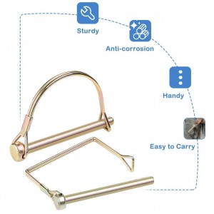 102037 1/4 Inch Safety Trailer Coupler Pin Shaft Locking Pin