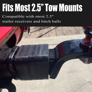102082A Black 2.5 Inch Hitch Receiver Silencer Pad Reduce Noise
