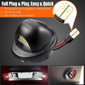 101509 LED númeraplötuljós Tag Light Lamp með rauðum OLED