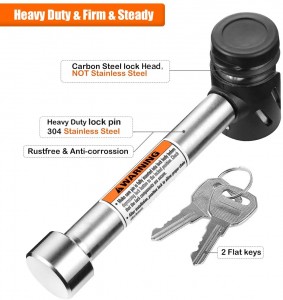 Reasonable price 5/8″ Steel Trailer Coupler Pin Lock with 2 Keys (YH9005)