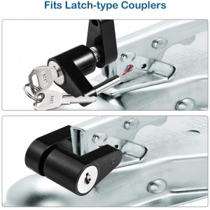 11410 1/4 Inch Black Trailer Hitch Coupler Lock