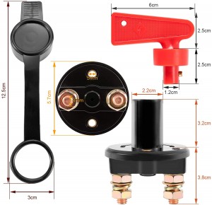 102068U Battery Isolator Switch 12V/24V Rotary Brass Terminal for Car Truck