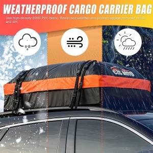 10323 21 Cubic Feet Car Rooftop Cargo Carrier Heavy Duty Bag
