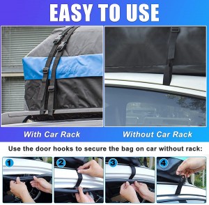10323A 21 Cubic Feet Car Rooftop Bag Roof Top Luggage Bag