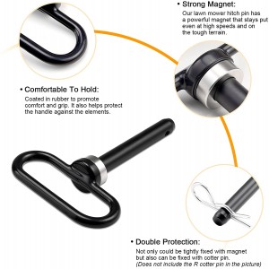 10305 Magnetna kuka za prikolicu 5/8″ Prikolica za kuku za kosilicu, klina za kapiju za prikolicu s magnetom