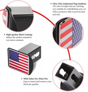 10400 American Flag Trailer Hitch Cover Towing Receiver Mono