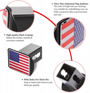 10400 American Flag Trailer Hitch Cover Towing Receiver Plug