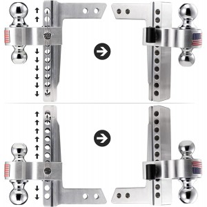 10408 10 Inch Aluminum Trailer Hitch Ball Mount With Stainless Locks