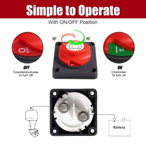 102066 Batterie Disconnect Switch 12V 24V 48V Master Isolator Cut Off Switch