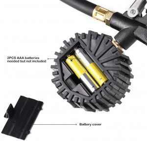 102027 Medidor digital de pressão de inflador de pneus Display de LED Medidor de esvaziamento de pneus