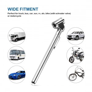 102021 Stainless Stem Pencil Tyre Pressure Gauge Dual Head Trucks Air Gage