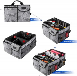 102088F Large Capacity Cargo Trunk Storage Organizer Car Trunk Organizer