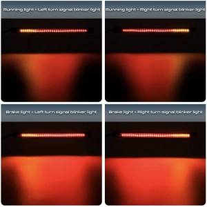 101209 Motosiklet Esnek 32 LED Kuyruk Işık Şeridi Plaka Işık Çubuğu