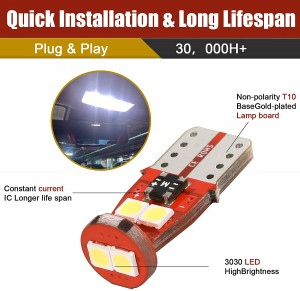 101229 194 LED žiarovka 168 2825 W5W T10 Klinová LED žiarovka Osvetlenie poznávacej značky