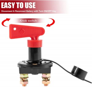 102068U Battery Isolator Switch 12V/24V Rotary Brass Terminal for Car Truck