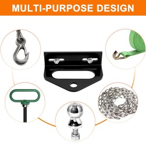 10304 Zero Turn Mower Trailer Hitch 2.4″-5″ With 3/4″ Pin Hole