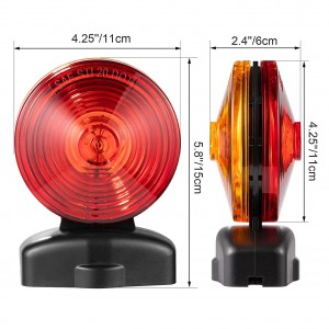 101506W 12V Two Sided 55 Pounds Magnetic Towing Light Kit for Trailer RV Boat Truck