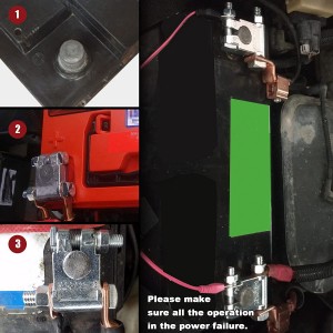 10328 Top Post Battery Switch Terminal Fen Militè Spec Clamp Pwoteksyon Set