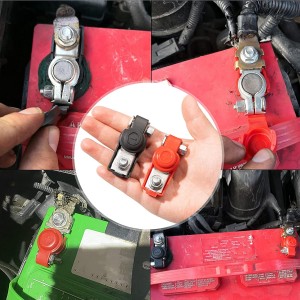 (X)CCCXXVII Pugna Terminal Sets Negative et Positive Car Pugna Terminal Clamps Connectors