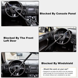 10336 Heavy Duty Emergency Breaker Steering Wheel Lock With 3 Keys