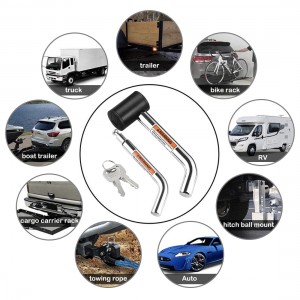 11104 5/8 Inch Right Angle Trailer Hitch Receiver Swivel Lock With 1/2″ Pin
