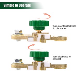102073 Battery Quick Disconnect Switch Side Post Battery Shut/Cut Off Switch Side Terminal Battery Switch Isolator