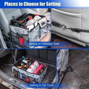 102088F Large Capacity Cargo Trunk Storage Organizer Car Trunk Organizer