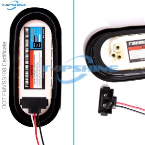 101012PR 6 İnç Su Geçirmez Oval LED Römork Işıkları Stop Dönüş Sinyali Kuyruk Fren Lambaları