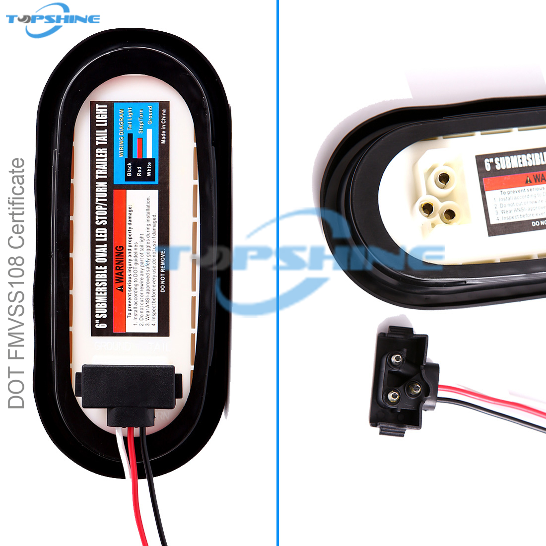 New Fashion Design for Boat Led Trailer Light - 101012PR 6 Inch Waterproof Oval LED Trailer Lights Stop Turn Signal Tail Brake Lights – Goldy detail pictures