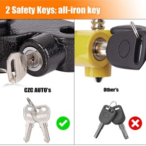 11600BU Jukumu Mzito Kupambana na Wizi Universal Black Trailer Hitch Tow Ball Coupler Security Kit