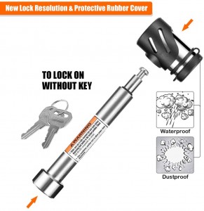 Reasonable price 5/8″ Steel Trailer Coupler Pin Lock with 2 Keys (YH9005)