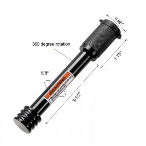 11208 Bloqueo do receptor de remolque de enganche de remolque estilo Dogbone negro de 5/8 polgadas