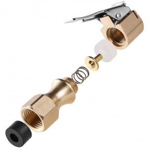 102017A 1/4″ FNPT Brass Tyre Air Chuck Closed Flow Straight Tire Chuck With Lock-on Clip