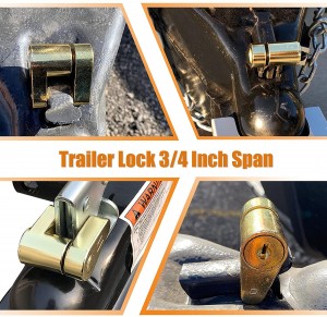 11411 1/4 Inch Brass Plating Trailer Hitch Coupler Lock Pin