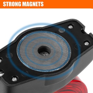 101506W 12V Two Sided 55 Pounds Magnetic Towing Light Kit for Trailer RV Boat Truck