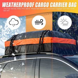 10322 15 kubikkfot Car Rooftop Cargo Carrier Bag Myk Roof Top Bagasjebag