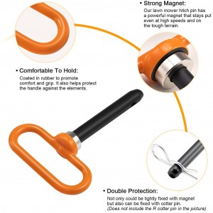 10303A Orange Zero Turn Mower عقبة المقطورة و 5/8 "دبوس عقبة مغناطيسي
