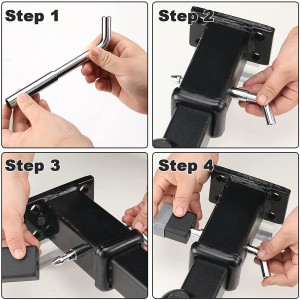 11303 1/2 Inch Padlock Trailer Hitch Receiver Lock Pin With 5/8 Inch Additional Tube