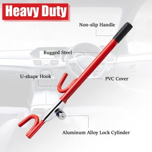 10337 Universal Double Hook Retractable Car Steering Wheel Lock