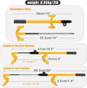 10345 Anti-Theft Steering Wheel Lock with Adjustable Length Twin Hooks Lock