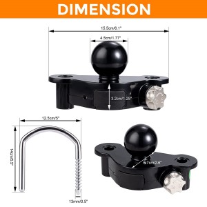 7009 Black Anti-Theft Combination Coupler Lock Hitch Lock bakeng sa ho Towing Trailers