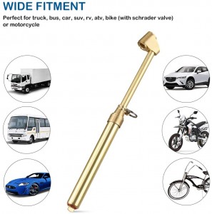 102022 Dual Head Truck Air Gage Brass Tire Pressure Gauge